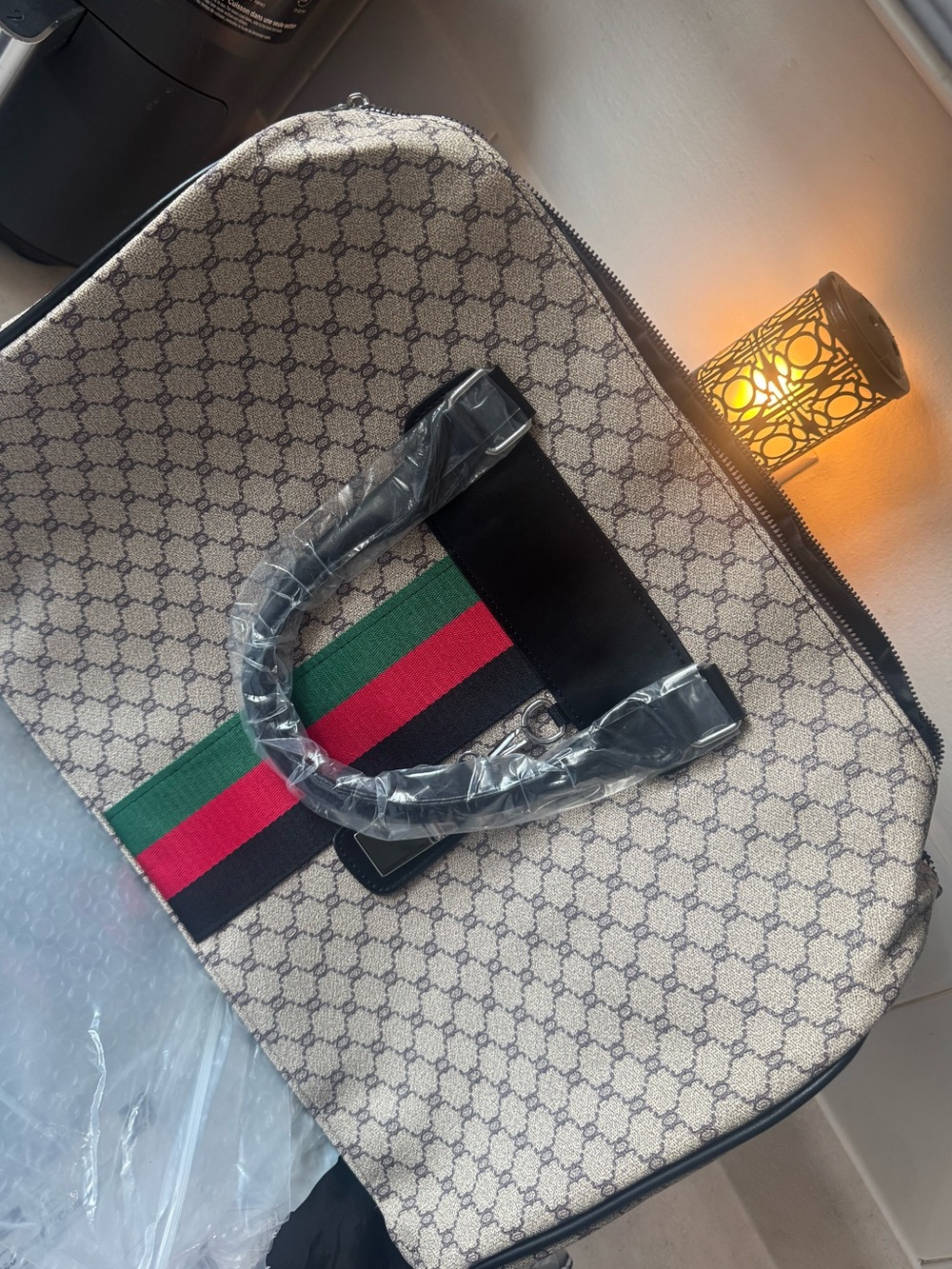 Gucci Beige GG Supreme Canvas Tote